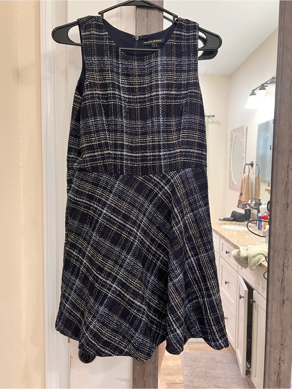Banana Republic Navy and White Dress